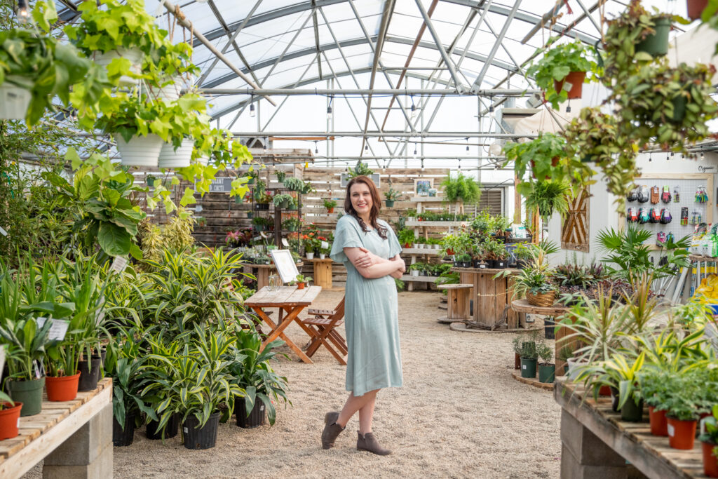 Photo session at greenhouse