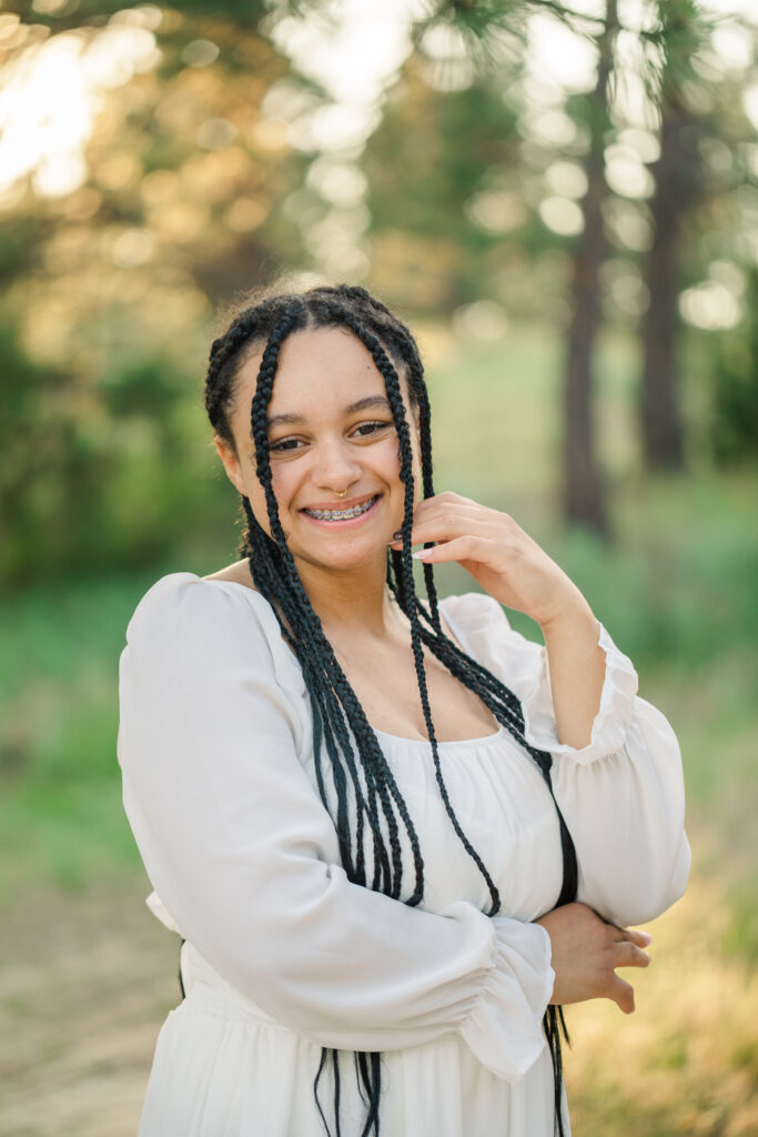 Smiling senior girl
